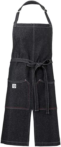 Miniatura 8 de Mercer Culinary Metro Edge - Delantal para servidor, babero, Zephyr Black Denim