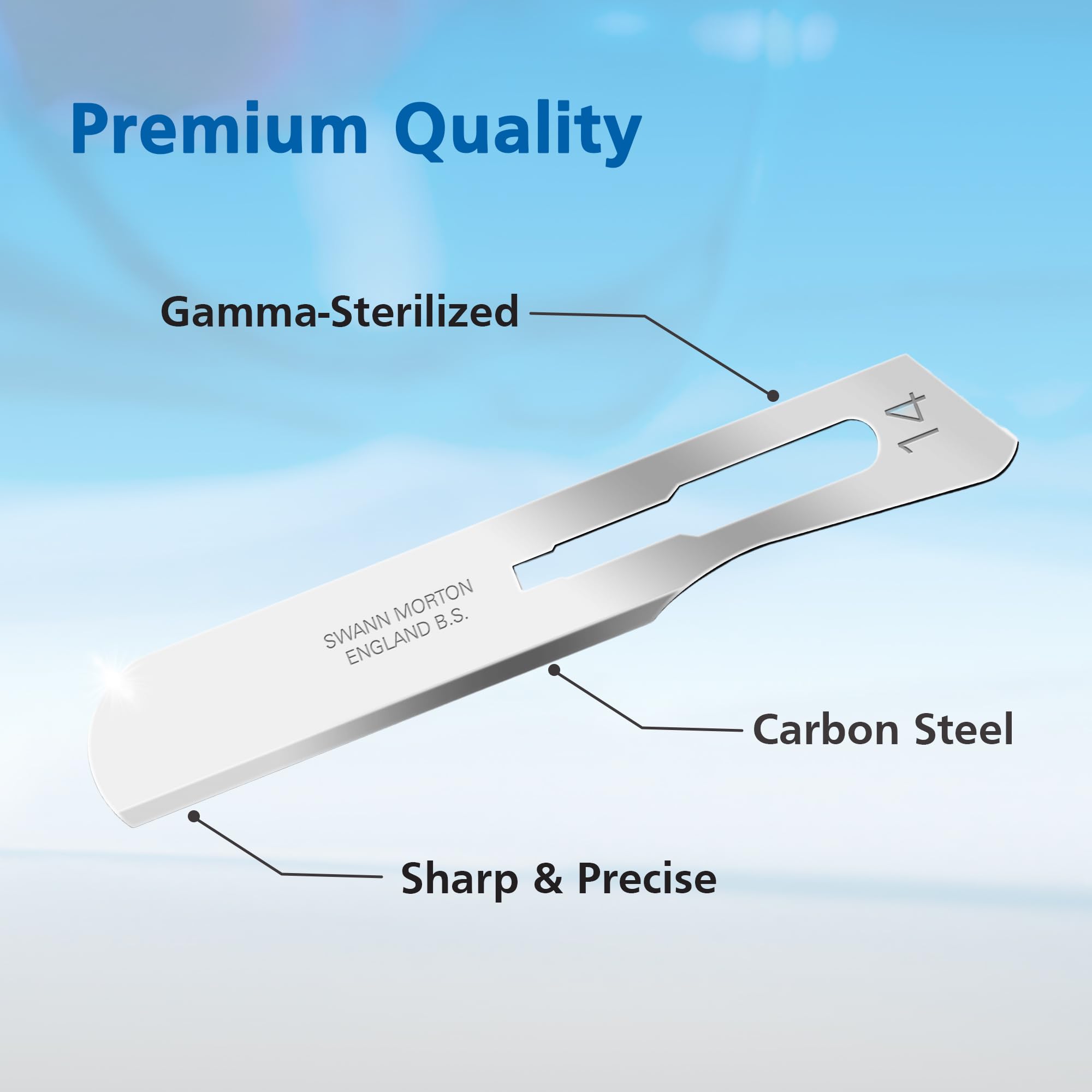 Swann Morton Scalpel Blade #14 - Dermaplane Blade, Box of 100 — Amazon image 7