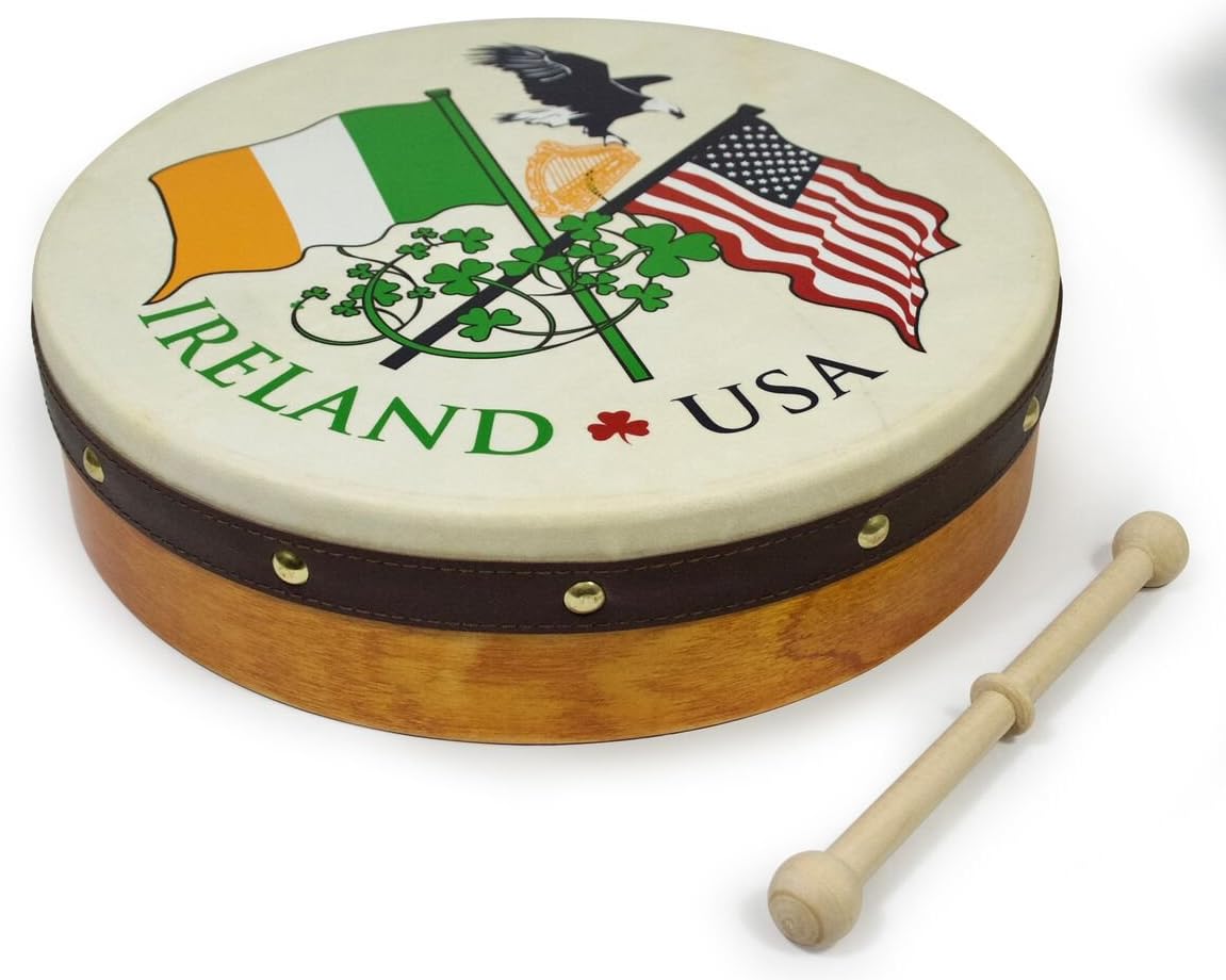12" Waltons Irish USA Flag Bodhran
