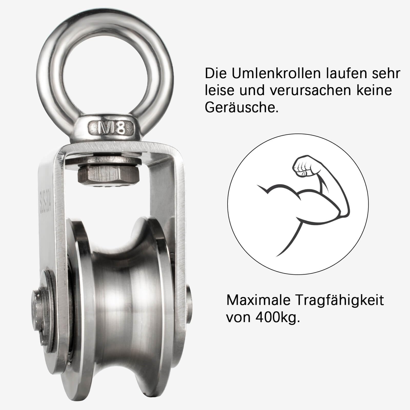 Carrucole Nylon 90mm | Per Porte Garage E Attrezzatura Sportiva - Foto 11