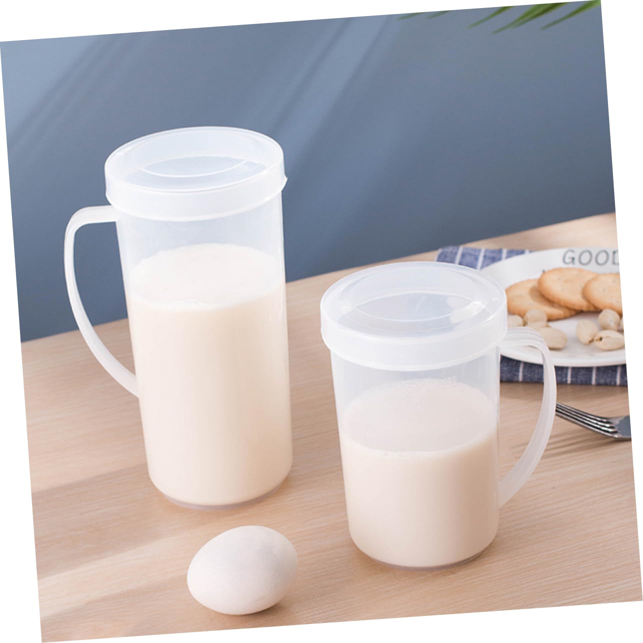 TOPBATHY 6 Pz tazza lattiere da forno a microonde misurino per versare bollitore gelatto contenitore graduato contenitori Stoviglie per la casa misurini di plastica bianca Riutilizzabile