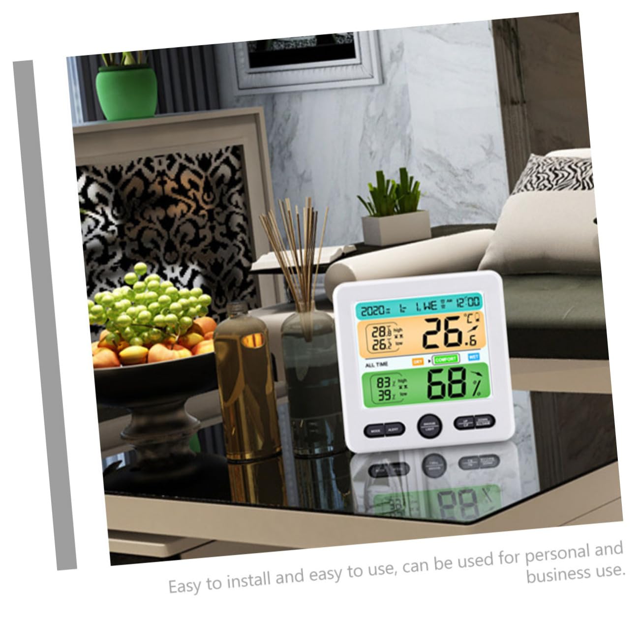 1set Termometro Igrometro Digitale Con Schermo Lcd Sensore Di Temperatura e Umidità Per Uso Domestico e Professionale Facile Da Installare e Leggere Misurazione Accurata Per