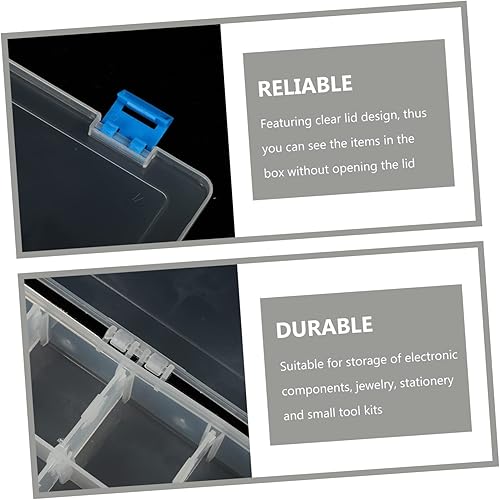 Miniatura 9 de DOITOOL Caja de almacenamiento de piezas electrónicas Caja organizadora de herramientas multiusos para escritorio