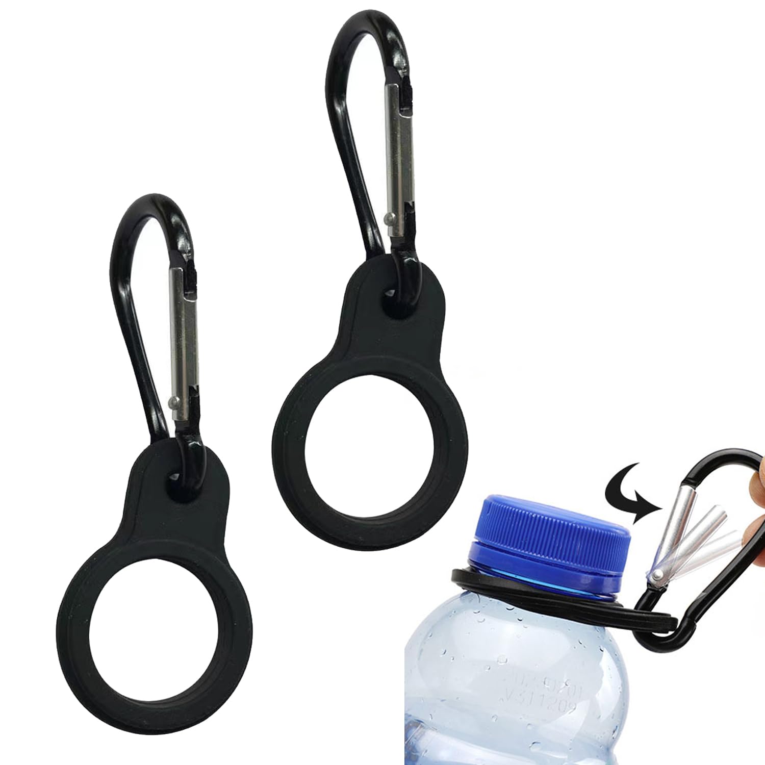 極美品　GREGORY ペットボトルホルダーとカラビナセット Amazon｜ペットボトルホルダー 2個セットカラビナ カラビナ付き