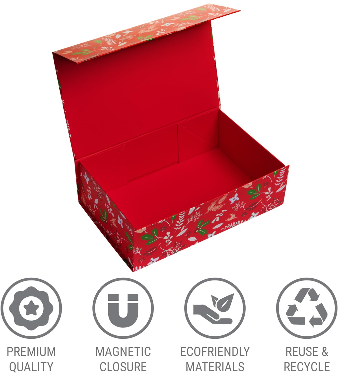 Sorarto Luxury Gift Box with Magnetic Lid | Christmas Red