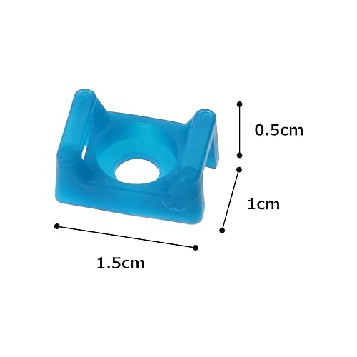 Miniatura 4 de Panduit TM2S8-C76 Soporte para brida de cables, tornillo #8, 0.63 pulgadas (0.630 in) de longitud, 0.43 pulgadas (0.425 in) de ancho, Tefzel, Aqua