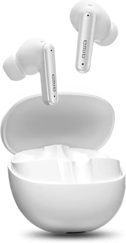 Fone de Ouvido Eardbud AIWA AWS-EB-04-W Bluetooth IPX4 ANC 26 Horas de bateria