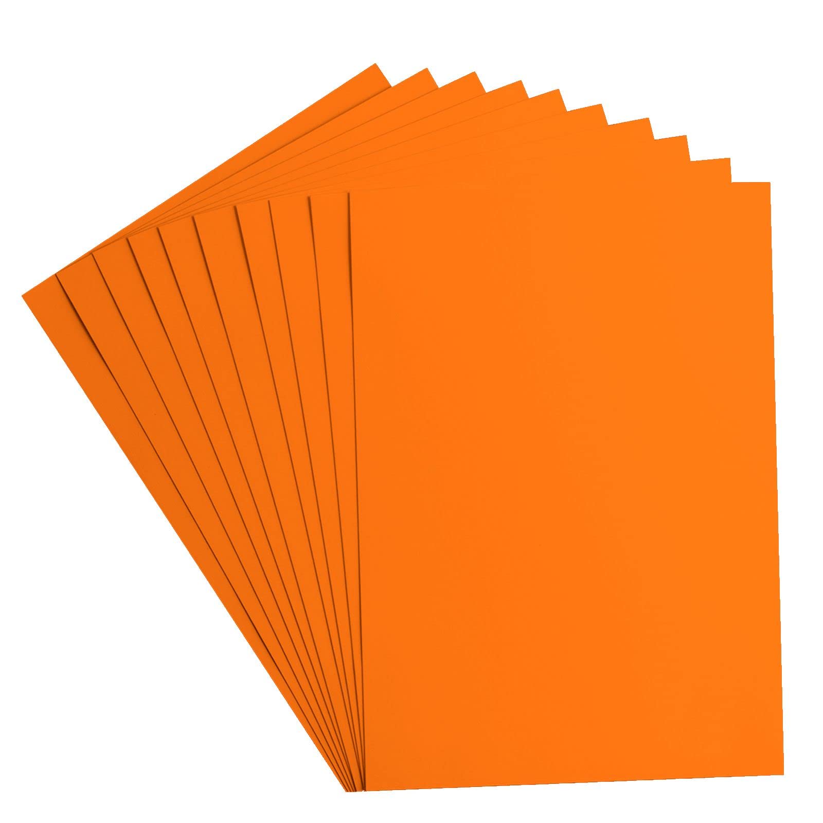 Vaessen Creative 2927-012 Florence Cardstock papier, pomarańczowy, 216 g/m², DIN A4, 10 sztuk, gładkie, do scrapbookingu, produkcji kartek, wytłaczania i innych prac ręcznych