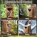 Yaoyiizy Owl House, Barn Owl Nesting Box with Bird Stand and Wood Shavings, Large Wooden Screech Nesting Box for Outside, Nest Box for Wild Birds, Barn, Screech, Eagle, 1 Set