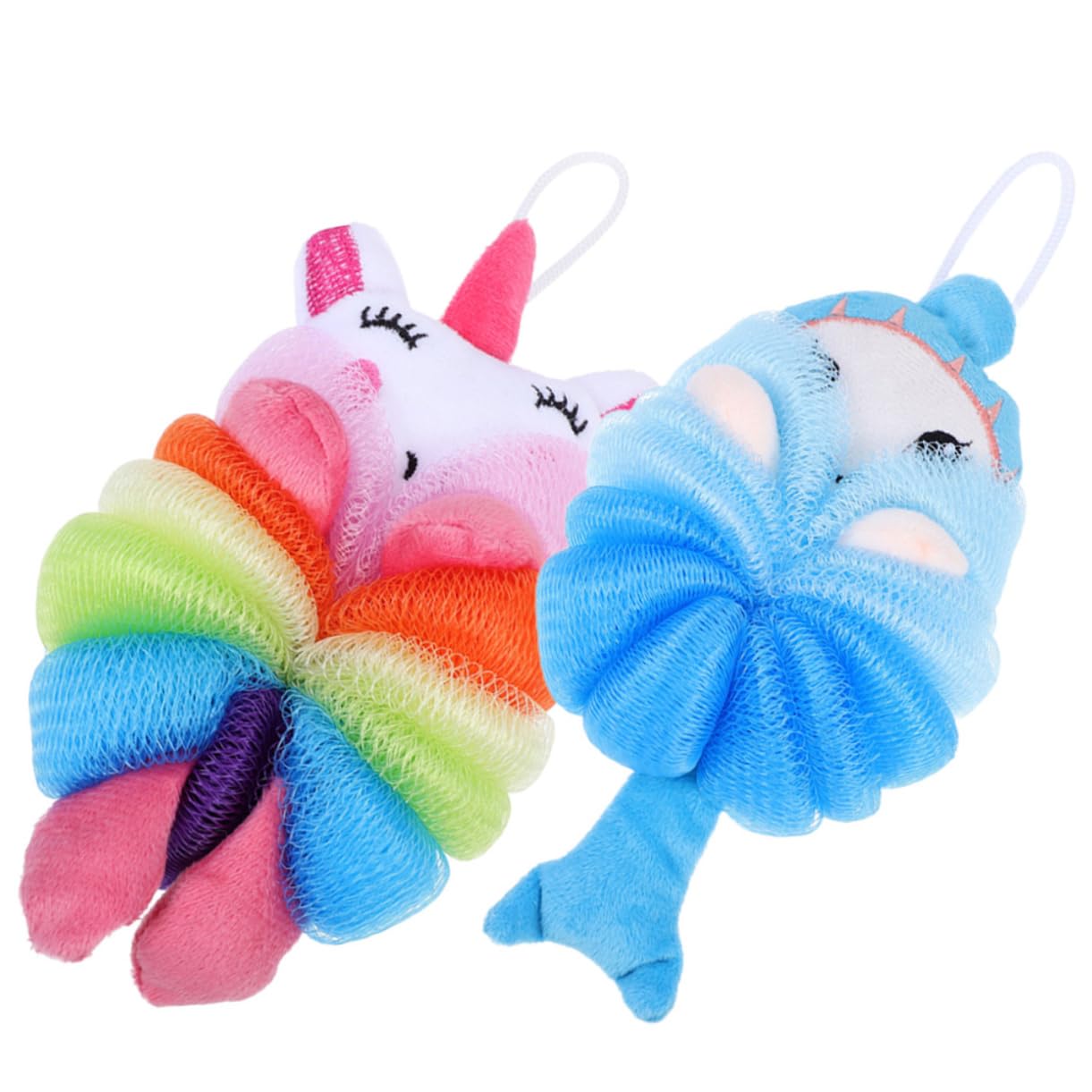 CLISPEED 2Pcs Cartoon Bathing Body Wash Balls Soft Exfoliating Sponge for Unicorn Bath Scrubber for Fun Relaxing Showers
