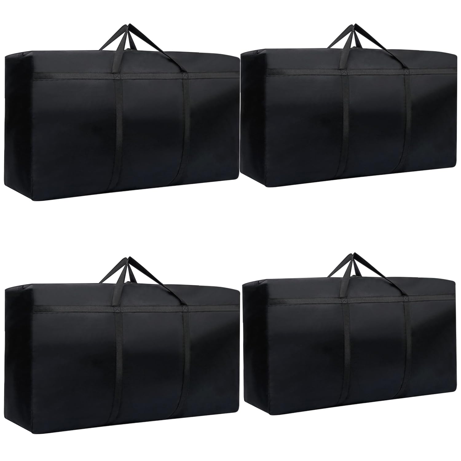 Punklong 4Pack 180L Large Moving Boxes,and Boxes for Moving House with Zipper Handles,Large Storage Bags with Strong 600D Oxford for Under Bed Storage,Clothes,Bedding or Traveling (4)