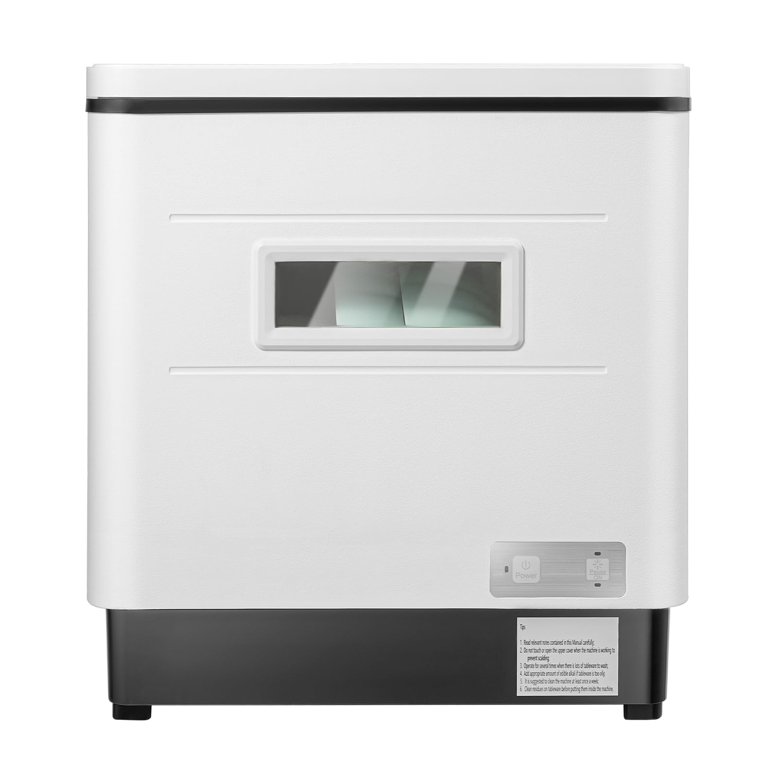 Mini lavastoviglie da tavolo 1500W con funzione di asciugatura, lavastoviglie per cucine piccole, appartamenti, 60L, piccola lavastoviglie per casa, ufficio, campeggio con allacciamento idrico