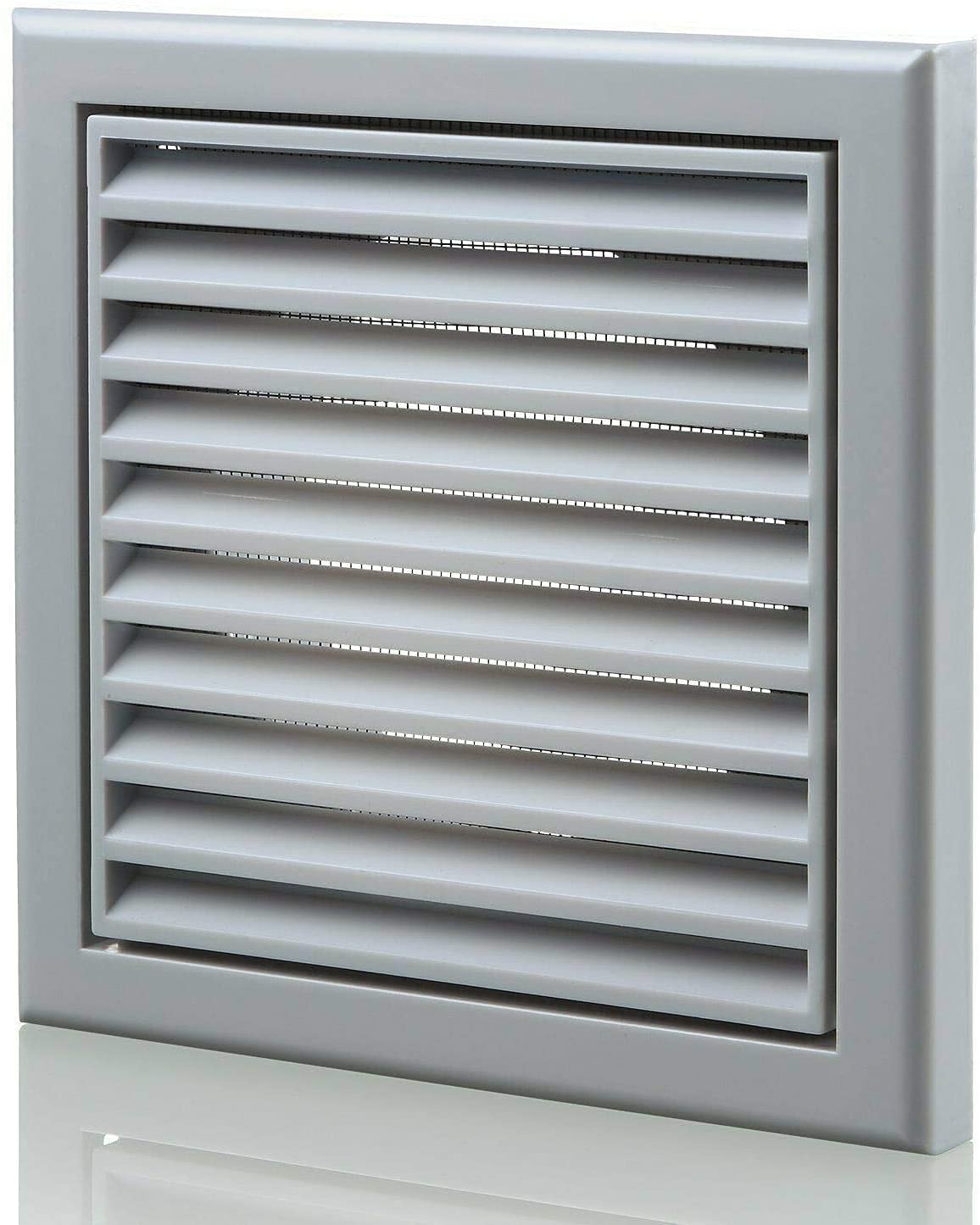 Vents Uk 125Mm Grey Grid With Fixed Blade Vents 125Mm Grey Fixed Blade External Wall Vent Grille – 185 × 185 Mm Diameter Vent Cover For Bathroom & Ventilation Ducting