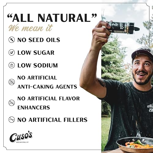 Miniatura 7 de Cuso's Spicy Garlic Buffalo BBQ Rub  Condimento de Ajo  Condimento para Alitas de Pollo, Especias para Parrilla, Marinada y Ahumado  1 Unidad BBQ