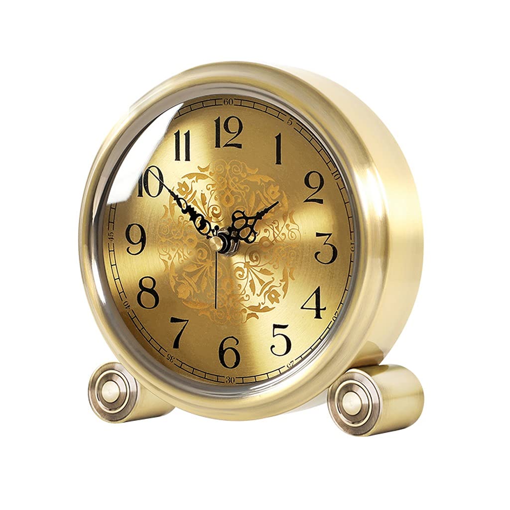 Reloj de escritorio JFDBGU analógico y silencioso para mesita de noche en dormitorio
