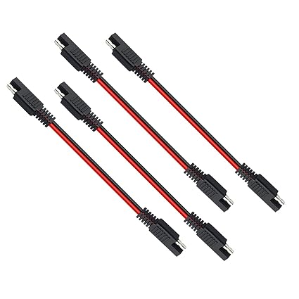 EXAUTOPONE 12 Gauge 2 Pin Quick Disconnect Wire Harness Heavy Duty SAE Connector Bullet Lead Cable,SAE Power Automotive Extension Cable for Motorcycle, Car, Tractor(Pack of 5 pcs)