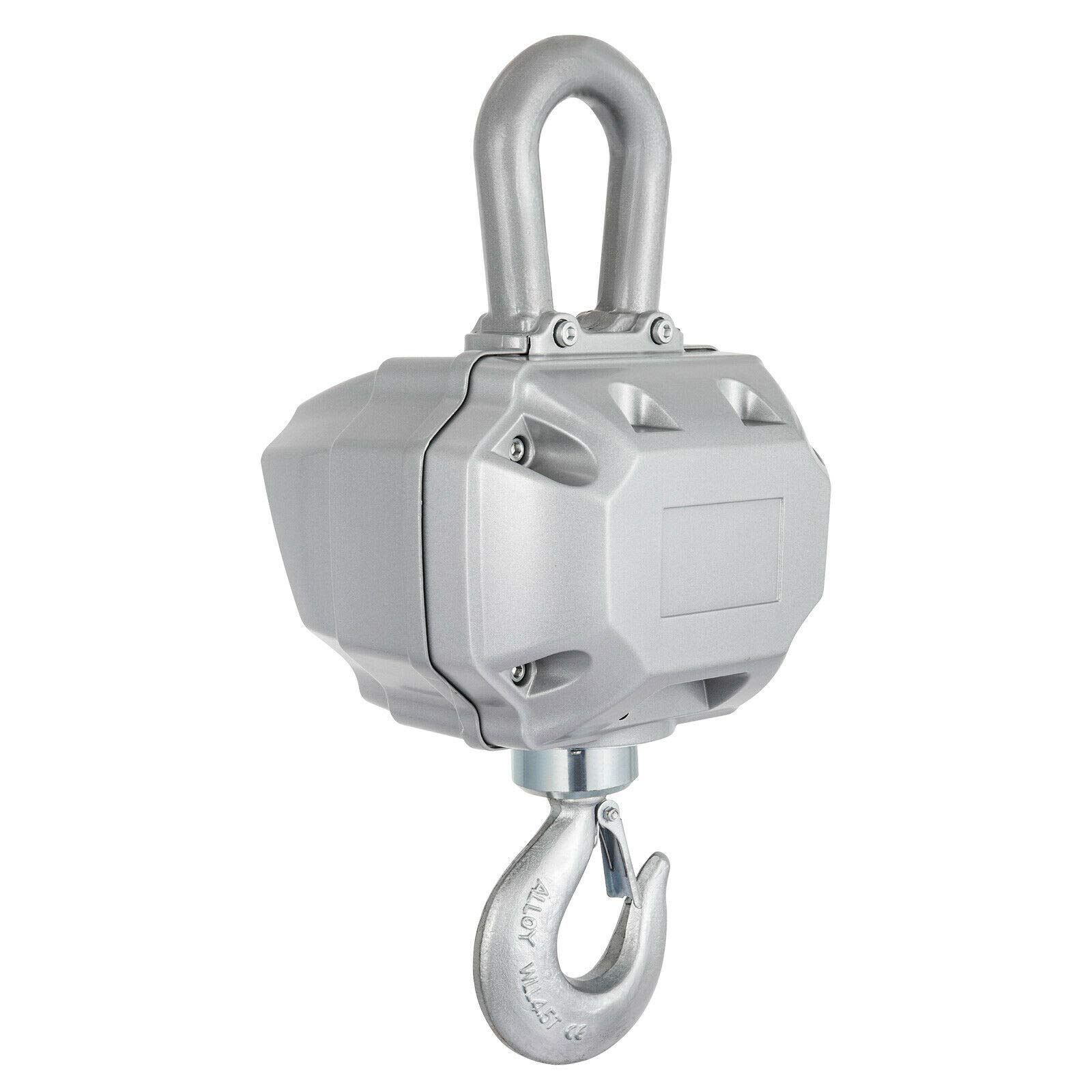 VEVOR Peson Électronique 5000kg/11000lbs,Balance à Grue OCS-T,Balance Suspendue industrielle 5T avec crochet et écran LED équipé la télécommande pour le chantier,la pêche,la chasse etc