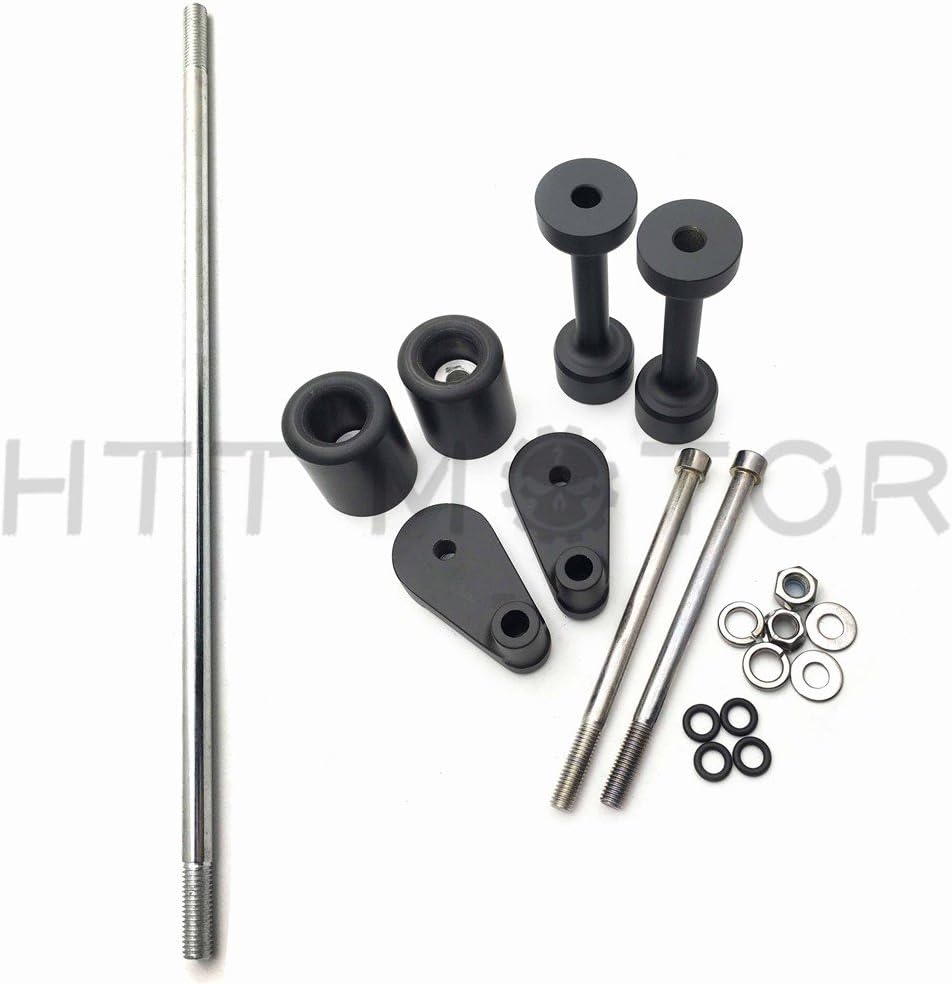 MT219-060- No Cut Frame Slider Compatible with 2008 2009 2010 2011 2012 Kawasaki Ninja 250 250R Ex250 Black