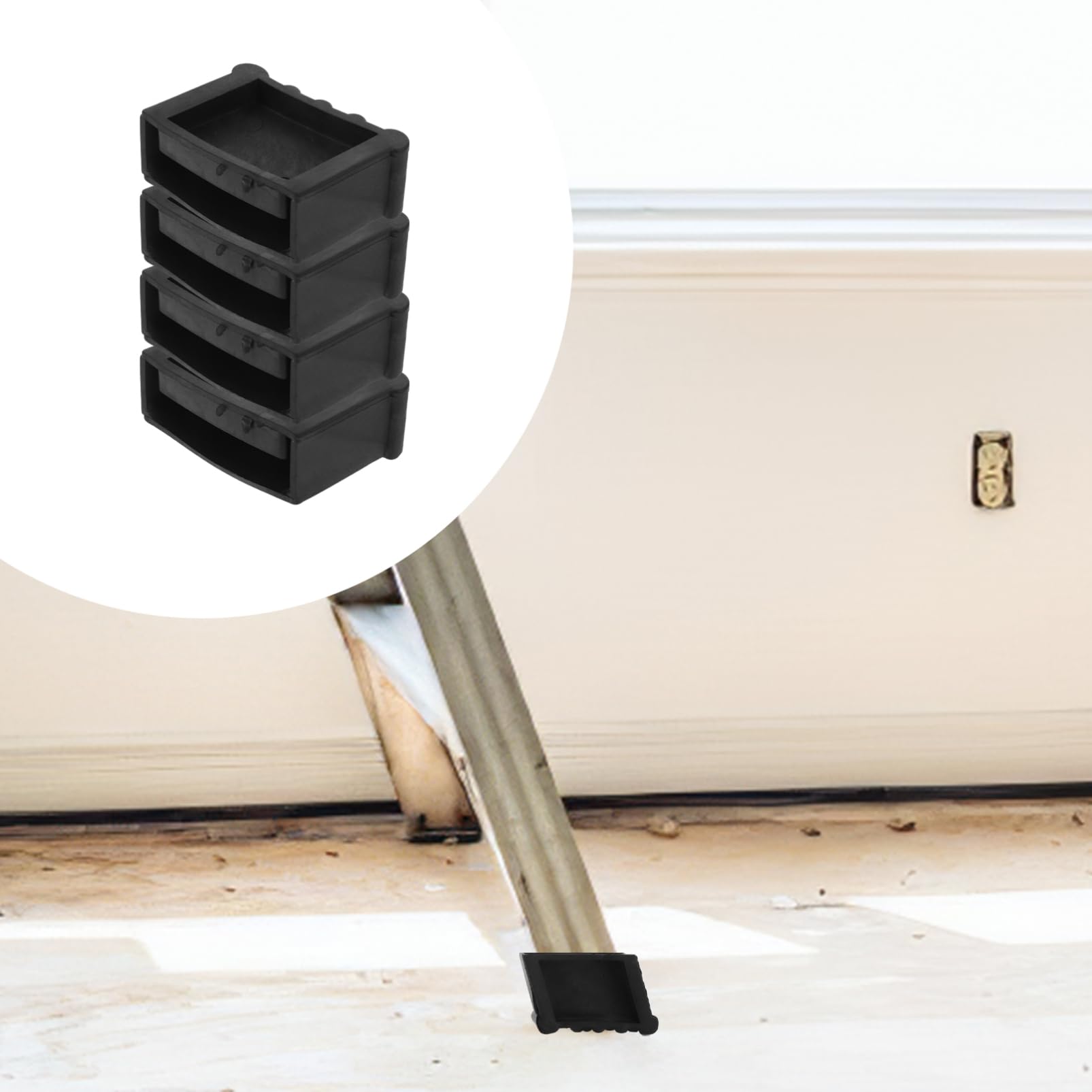 Operitacx Non-Slip Rubber Ladder Feet Covers 4 Pack Step Ladder Foot Pads for Floor Protection and Enhanced Stability Household Accessories - Image 4