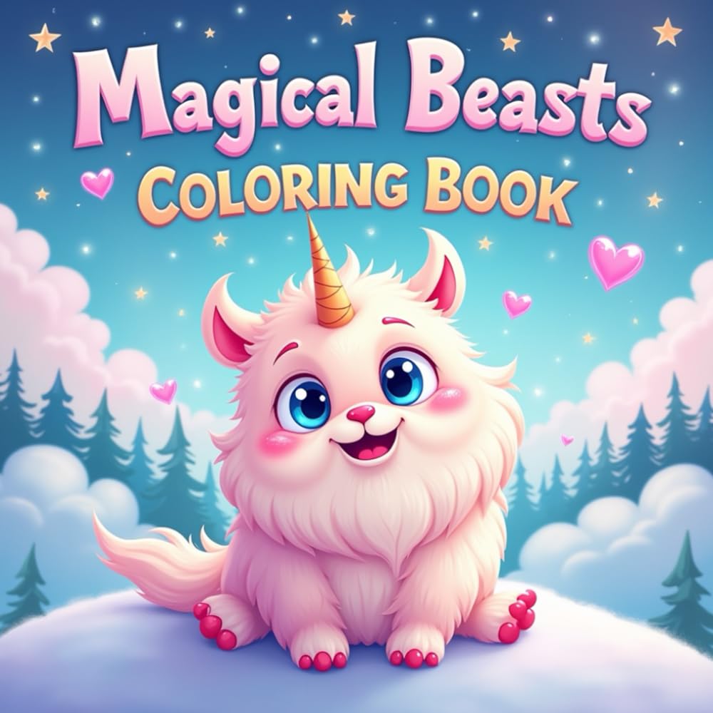 Magical Beasts Coloring Book: Fantasy Creatures and Mythical Animals for Relaxing Coloring