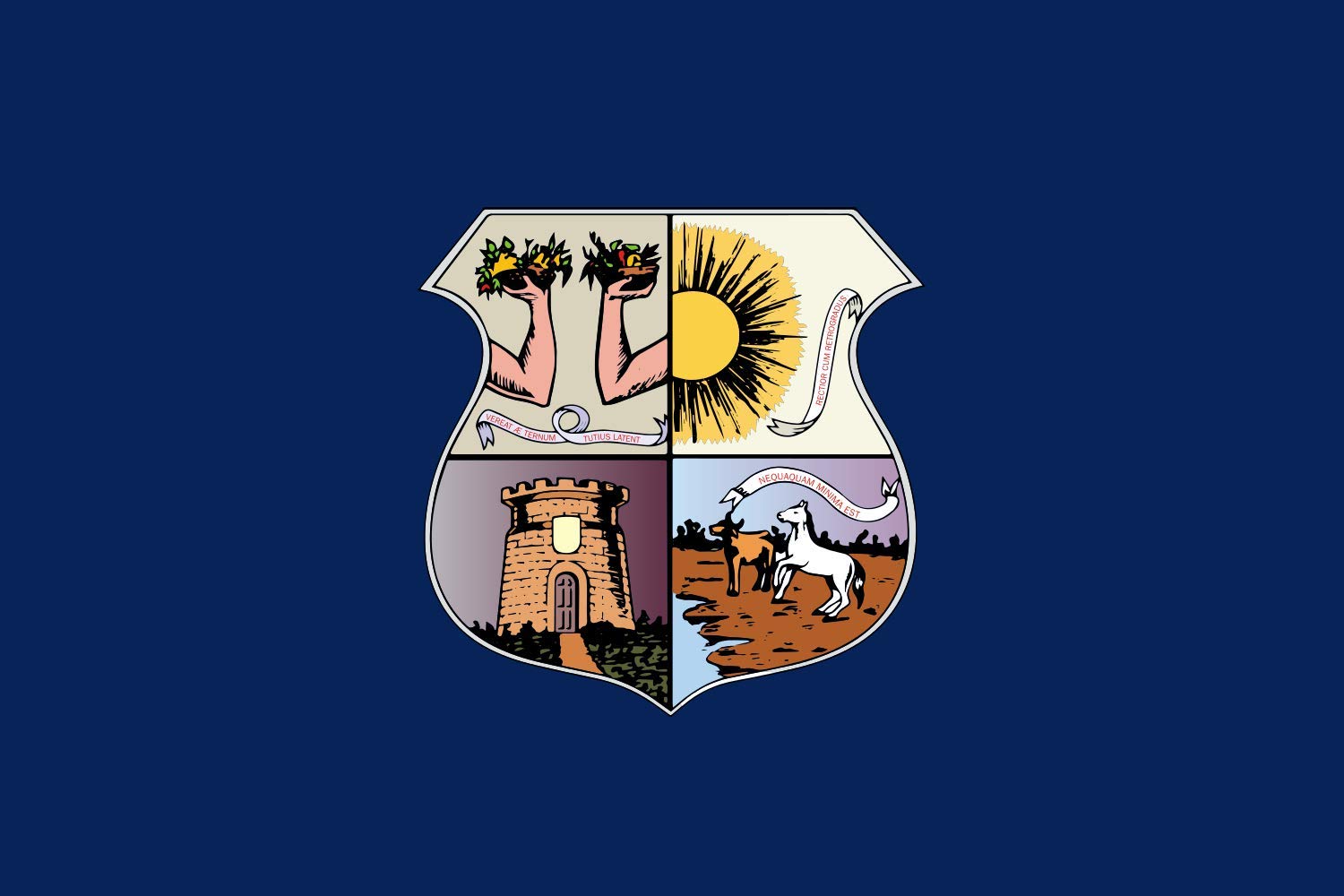 Drapeau Large Belém résistant aux intempéries pour mât de mairie