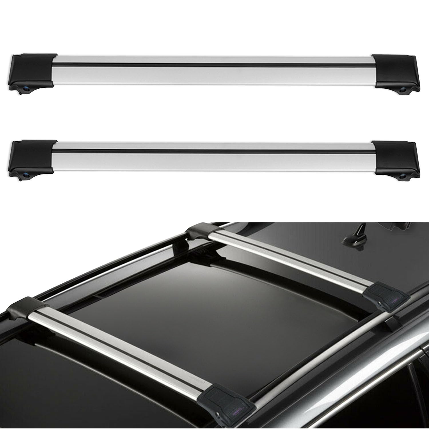 OCPTY Roof Rack Crossbars Fit for BMW X5 20042013 Cargo