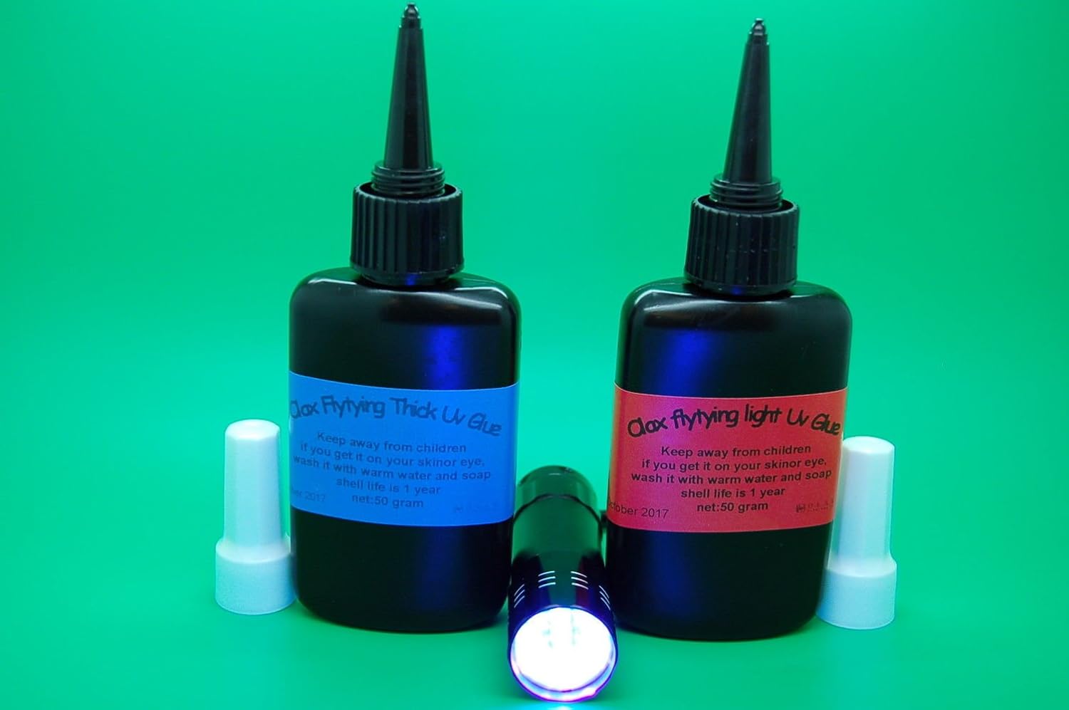 100gr Thick and Cystal Clear Light UV Resin, Glue + 9 LED