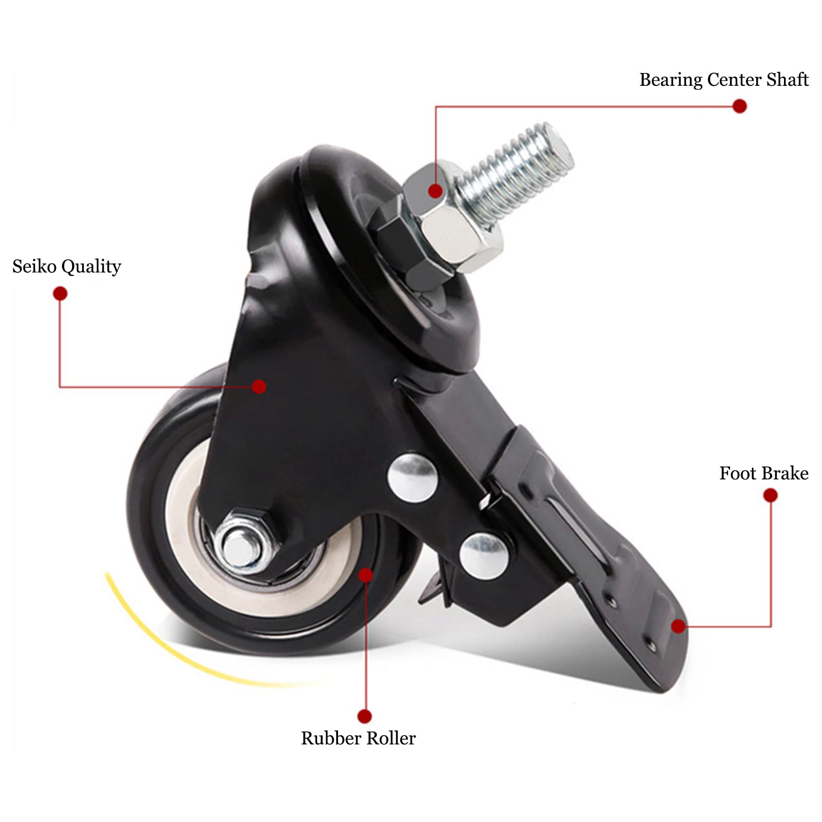 SRHIMEOS Support TV Roulette avec Support Cantilever pour Ecran de Télé de 32 à 75 Pouces LED LCD Plasma Chariot Meuble TV Pied Universel Pivotant Réglable en Hauteur avec 2 Étagères