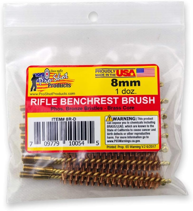 Pro-Shot Products 8mm Rifle Bore Brush Dozen Pack