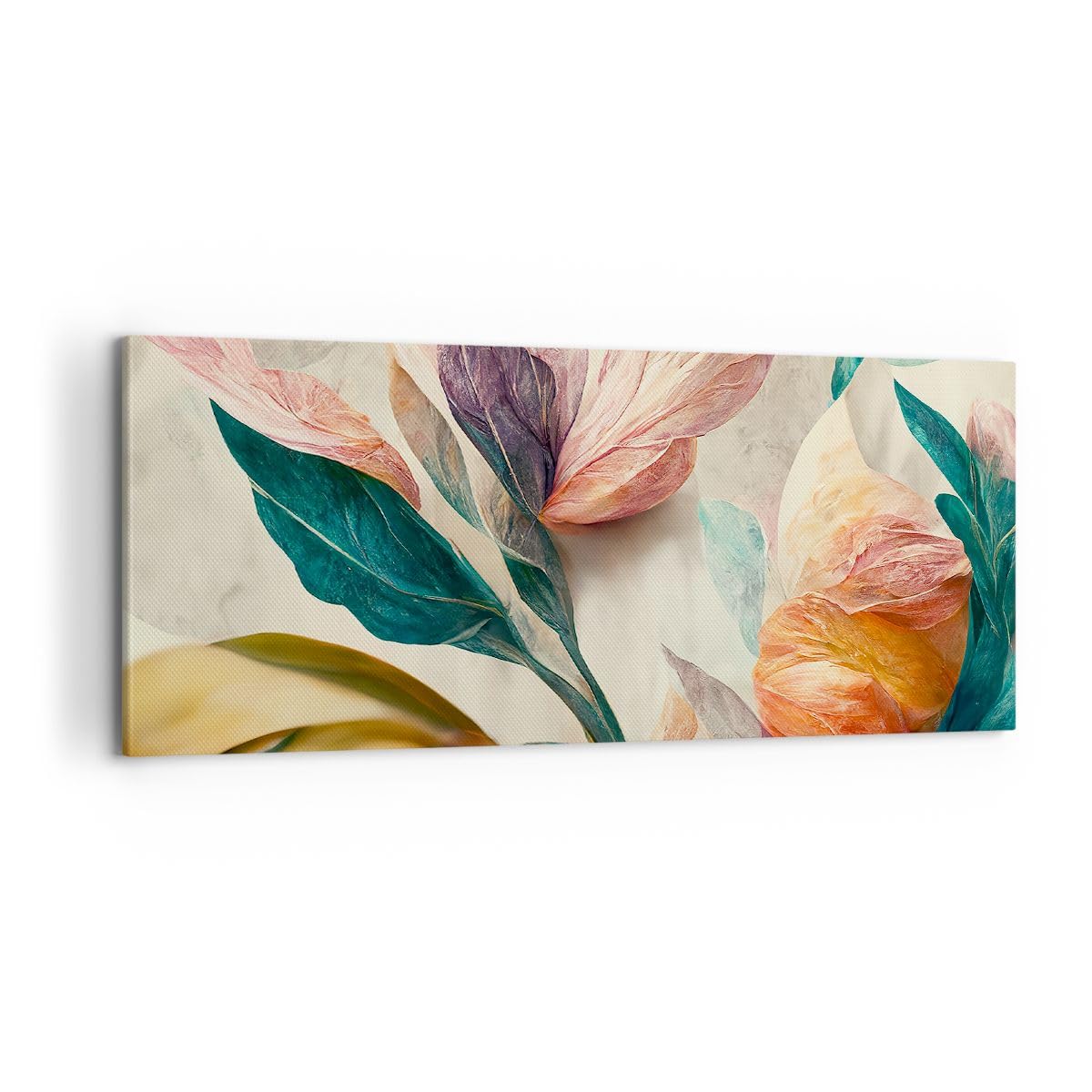 Stampe da Parete Moderne 100x40 cm Quadro su Tela Botanica Fiori - 5904 | Vintage Quadro Decorativo Grande 1 pezzo Soggiorno Camera da Letto Arte da Parete Decorazione da Parete ARTTOR
