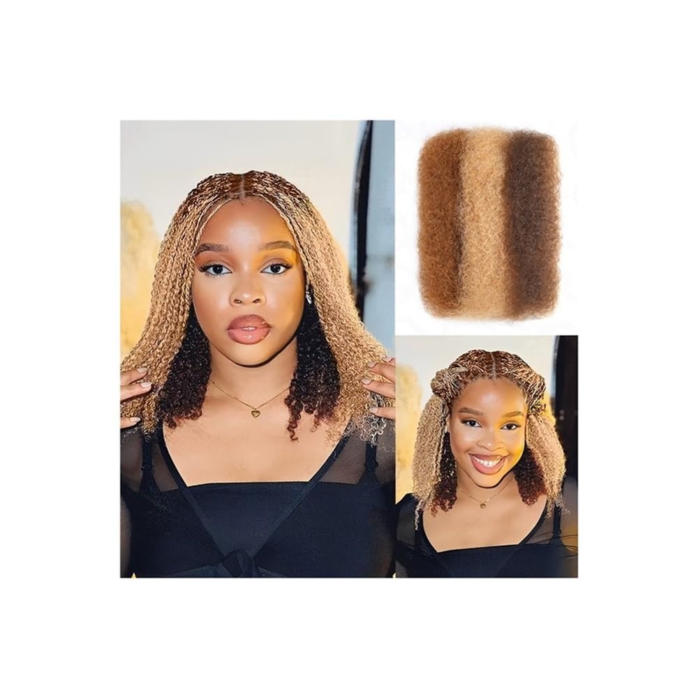 Codzienne użytkowanie, ludzkie włosy w dużych ilościach, do zaplatania, afro, kręconych, kręconych włosów, 50 g/opakowanie, do przedłużania Micro Locs (P4-30-27,12")