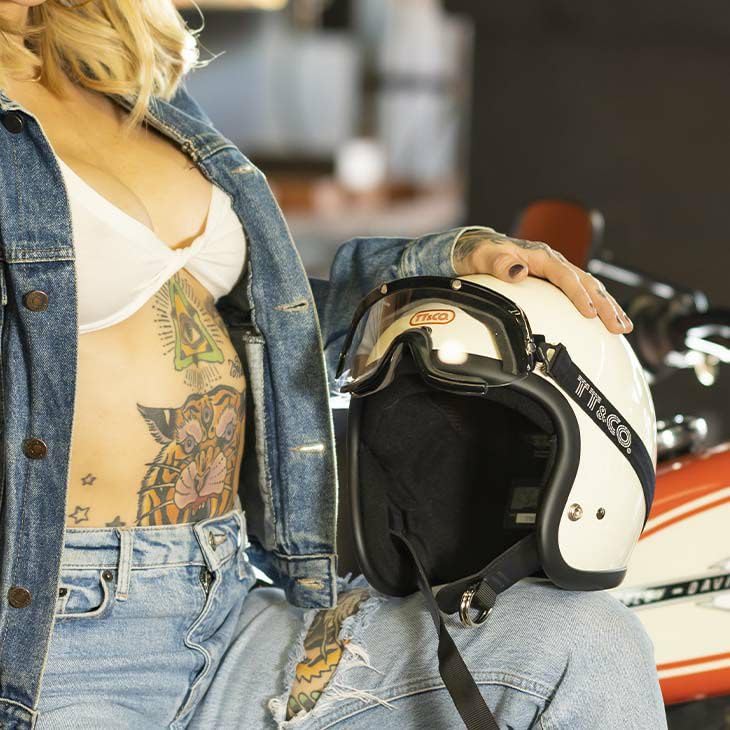 TT&CO. SUPER MAGNUM TT05J アイボリー TT&Co. SUPER MAGNUM TT05Jジェットヘルメット アイボリー 楽天