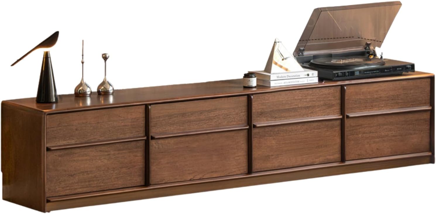 GVAwood Solid Rosewood Modern Simple TV Cabinet 94.5xx15.8x17.3 inch / 240x40x44 cm/Walnut Color/tv Cabinet