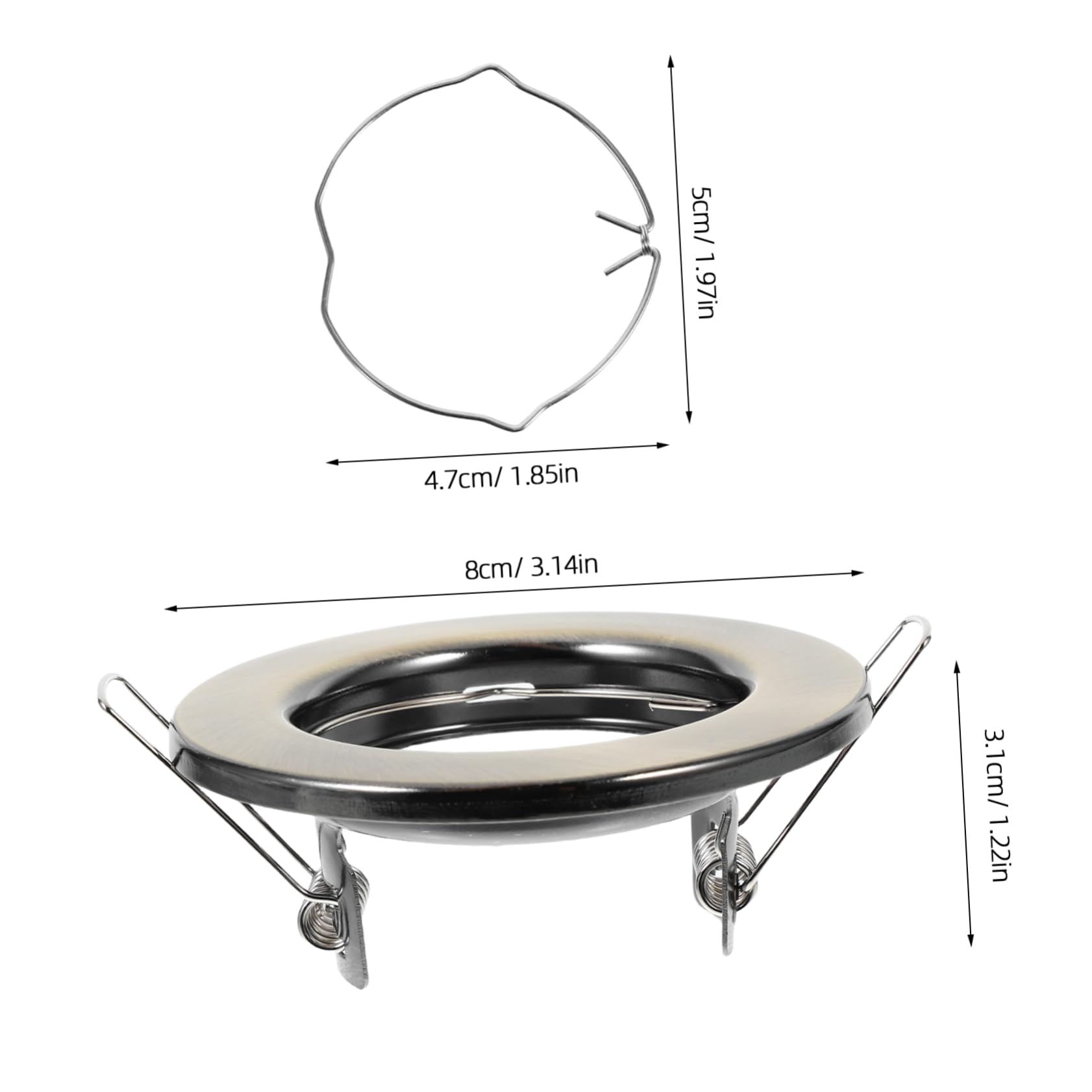LALAFINA 3Pcs Lighting Trim Ring Durable Metal Spotlight Fixture with Easy Installation Versatile Compatibility for Multiple Spotlight Bulbs Space Saving Design