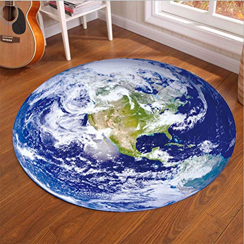 Grsafety La Alfombra Redonda del área del Paisaje Natural Es Fácil De Limpiar Las Manchas, Alfombra De La Decoración del Hogar De La Navidad Tamaño: (60 cm x 60 cm)