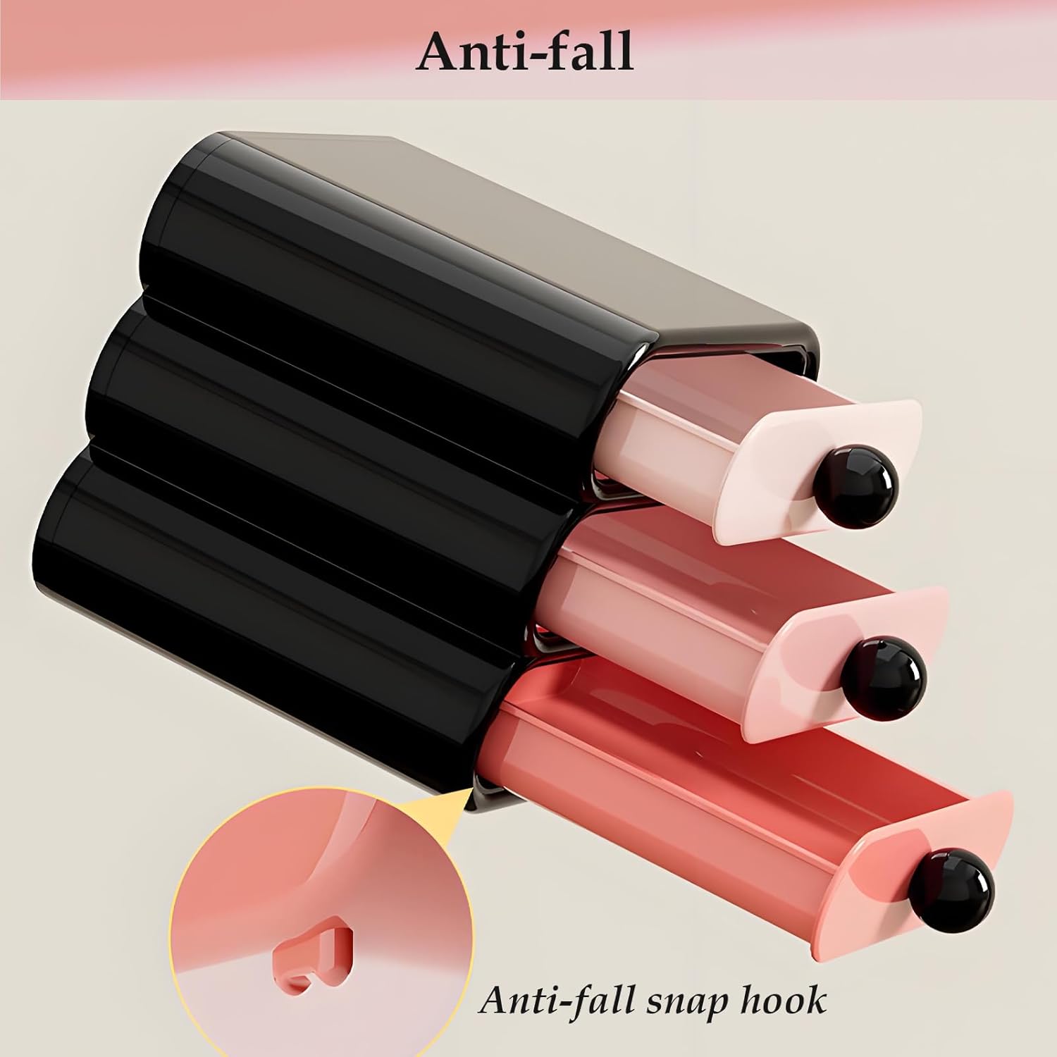 3-Tier Drawer Makeup Organizer for Vanity Small Desk - Non-Stackable Cosmetic Storage Holder for Bathroom Counter & Office Desktop -7.9x7.5x7.3in(Gradient Pink)