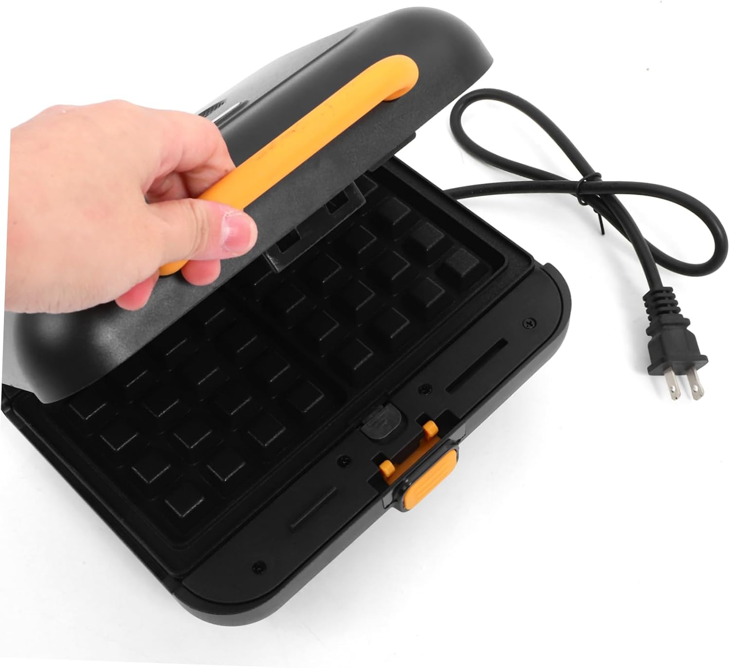 Garneck 1set Non-stick Waffle Maker Breakfast Machine Anti-skid Base for Home Use Dual-sided Heating for Waffles and Sandwiches Compatible Voltage