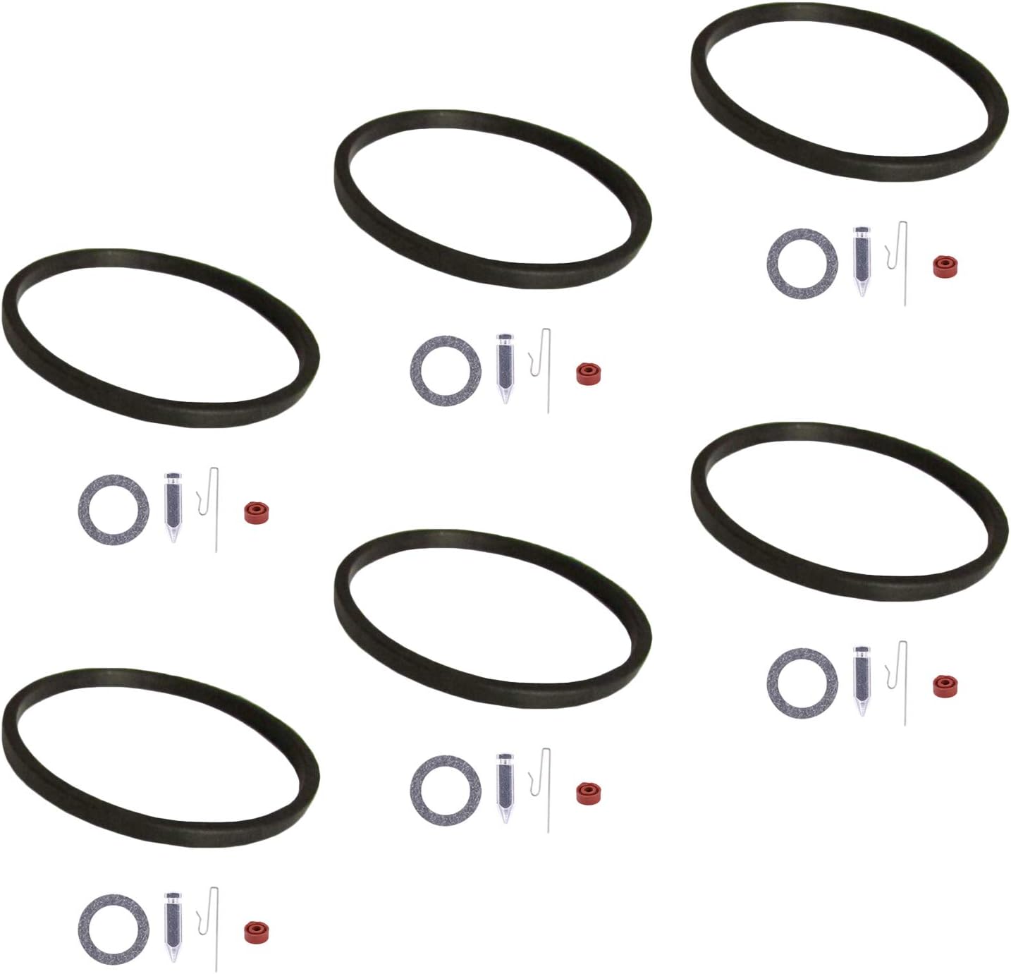 ApplianPar Carburetor Needle Seat Bowl Gasket Rebuild Repair Kit for Tecumseh 631021 631021B 631021A V40 V50 V60 VM80 H30 Carb Set of 6