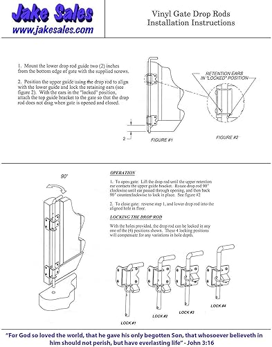 Miniatura 6 de Kit de herrajes para puerta de valla de vinilo color blanco (para vinilo, PVC, etc.). El kit de puerta de doble valla tiene 4 bisagras, 1 pestillo y