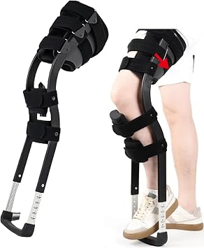 Hand Knee Crutch Adjustable, Walking Aids Pain Crutch, Lightweight Aluminum Mobility Aid, Non-Weight Bearing Injuries, No-Slip Kneepad & Ergonomic