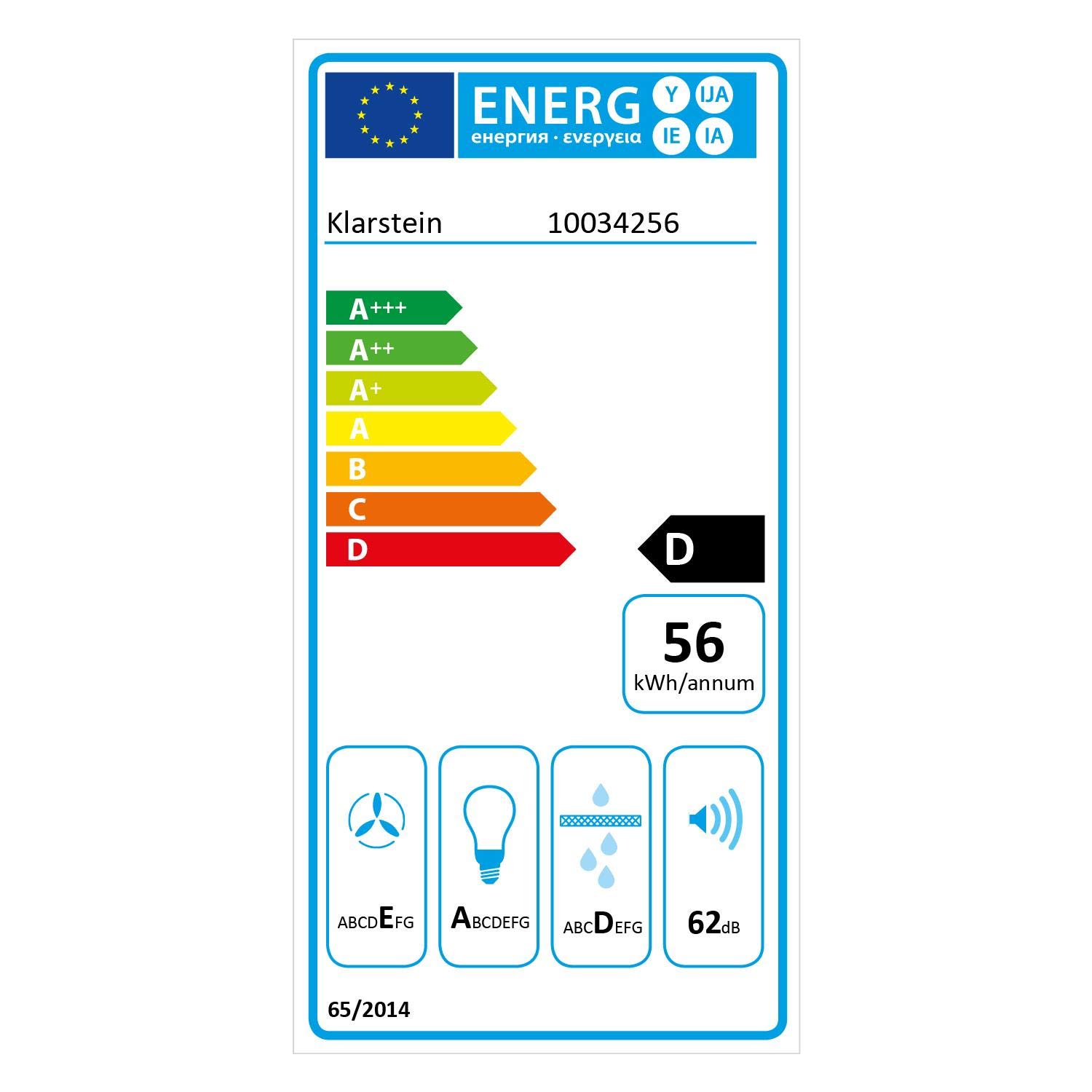 Klarstein Simplica 70 campana extractora - 70 cm de ancho, extracción de 400 m³/h, función de ventilación, botón giratorio, 3 niveles, iluminación LED de 1,5 W, acero inoxidable