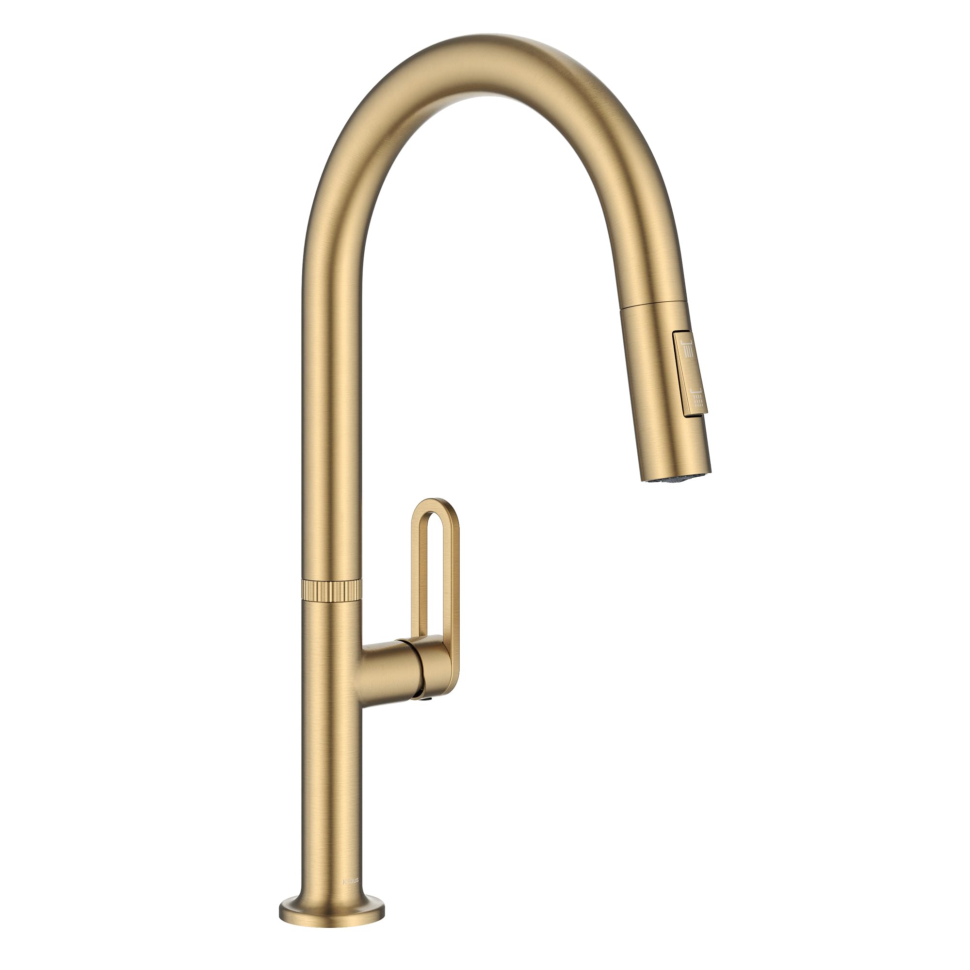 KRAUS Vetra 2-Function Single Handle Pull Down Kitchen Faucet in Spot-Free Brushed Brass, KPF-2850SFBB