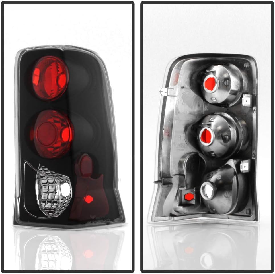 ACANII - For Black 2002-2006 Cadillac Escalade Base/ESV Tail Light Brake Lamps Replacement Driver & Passenger Side
