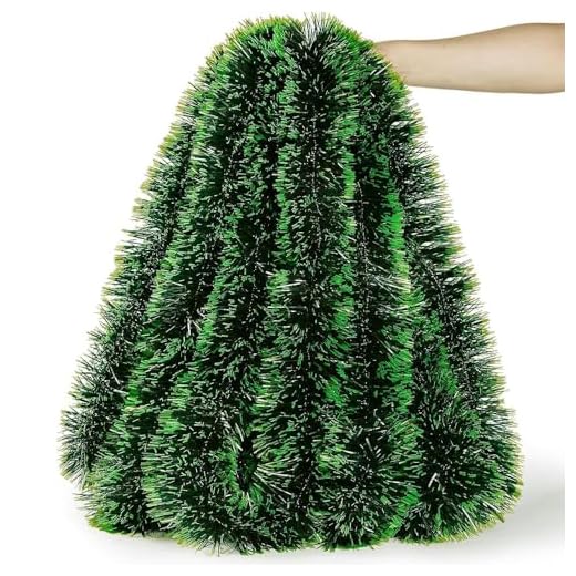 Guirlande de Noël épaisse de 10 m - Guirlande de Noël pour décorations de sapin de Noël - Vert