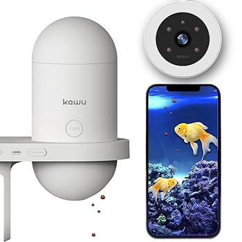 Leronron 2Kカメラ付き スマホ操作 魚用自動給餌器 Leronron 2Kカメラ付き スマホ操作 魚用自動給餌器 自動給餌器 犬用