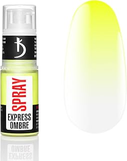Kodi Professional Express Spray Powder para Uñas Ombre Yellow - Polvo para Uñas - Esmaltes Semipermanentes - Pintauñas Holográfico - Polvos de Color Efecto Brillo - Nail Art