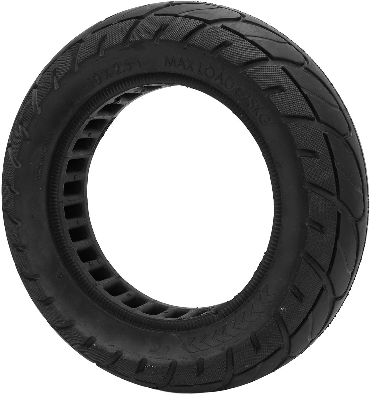 plplaaoo Electric Scooter Solid Tire Durable High Performance Shock Absorbing Anti Slip Explosion Proof Replacement Tire for Electric Scooters Rubber Material 10X2.5 Size