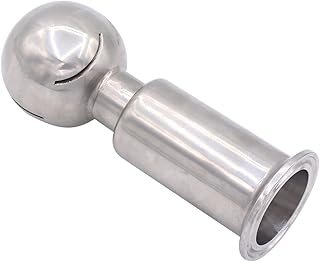 DERNORD Rotary Spray Ball Clamp Type CIP Tank Cleaning Ball 360° Spray Pattern, Stainless