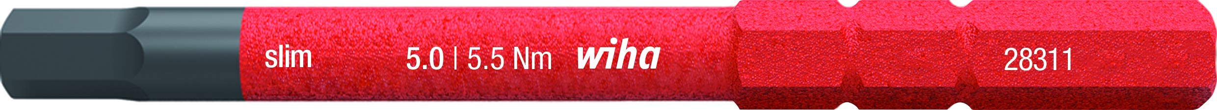 Wiha 37226 Slimbit Hex Screwdriver 5.0mm Hexagon Head 1000v VDE Electrician 75mm