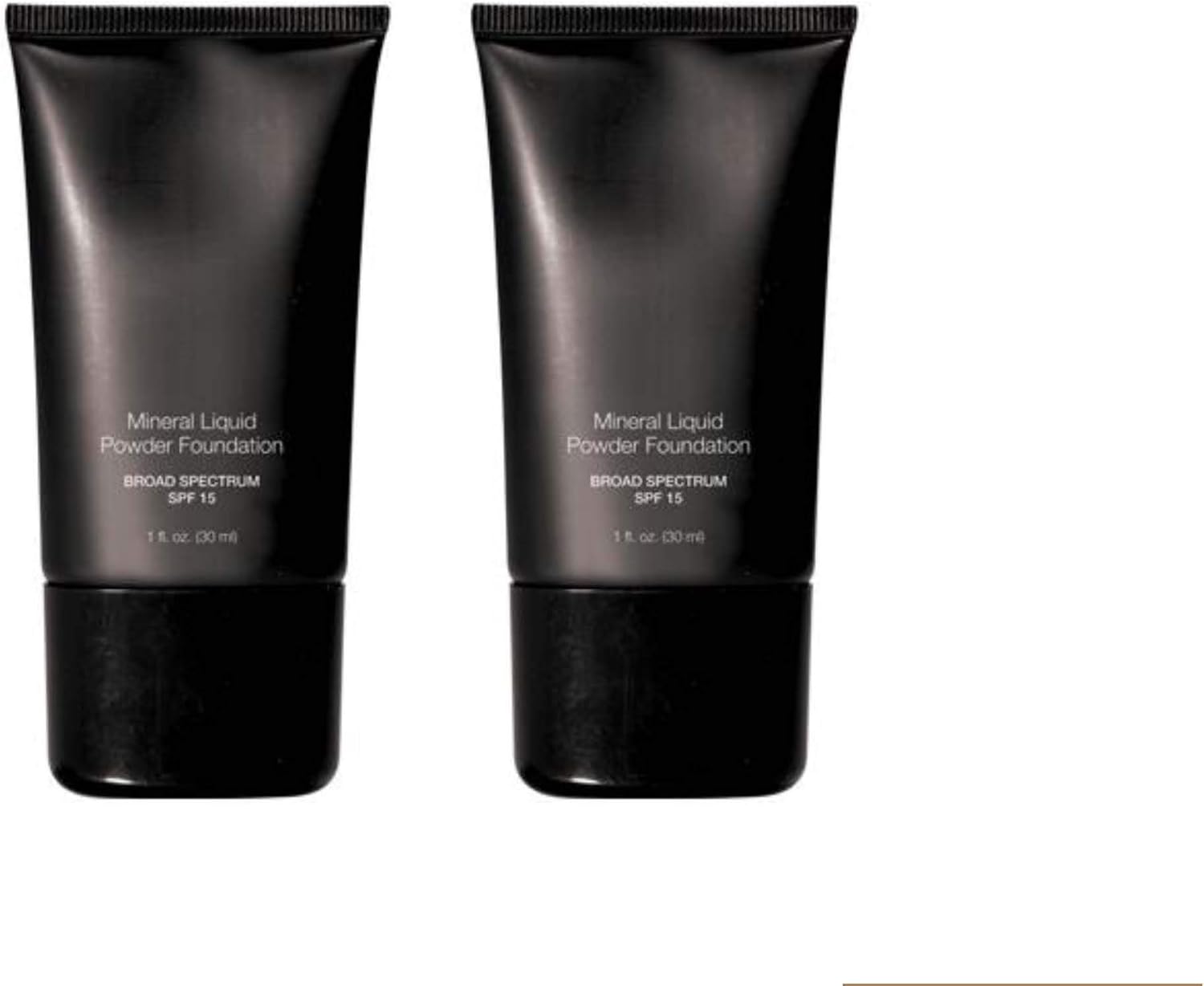 Beauty Deals Mineral Liquid Powder Foundation Broad Spectrum SPF 15 Pack of 2 (Almond)